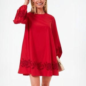 Kate Spade Engine Red Rose Embroidered Ella Dress